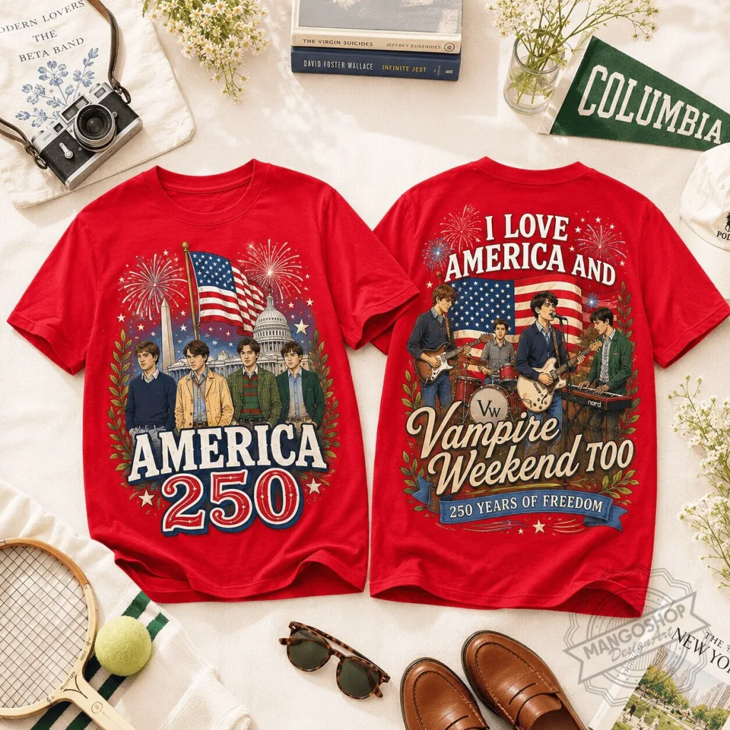 Vampire Weekend Rock Band Shirt, America 250 Patriotic Indie Music Fan T-Shirt Vampire Weekend Rock Band Shirt, America 250 Patriotic Indie Music Fan T-Shirt