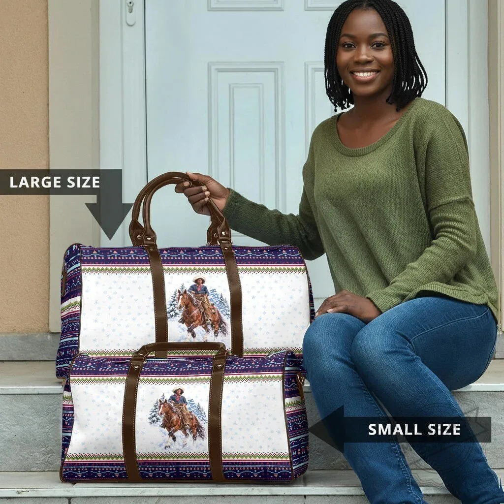 Nat Love African American Cowboy Winter Snow Fair Isle Pattern Travel Bag 10 Nat Love African American Cowboy Winter Snow Fair Isle Pattern Travel Bag
